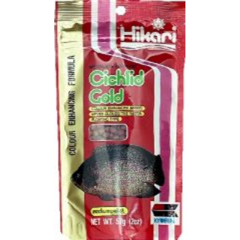 Hikari Cichlid Gold Medium Pellet Fish Food 2 Oz