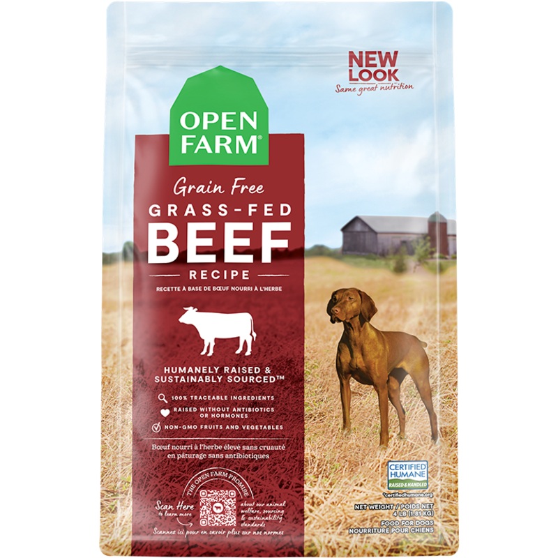 Open Farm Grass-Fed Beef Grain-Free Dry Dog Food 22 LB