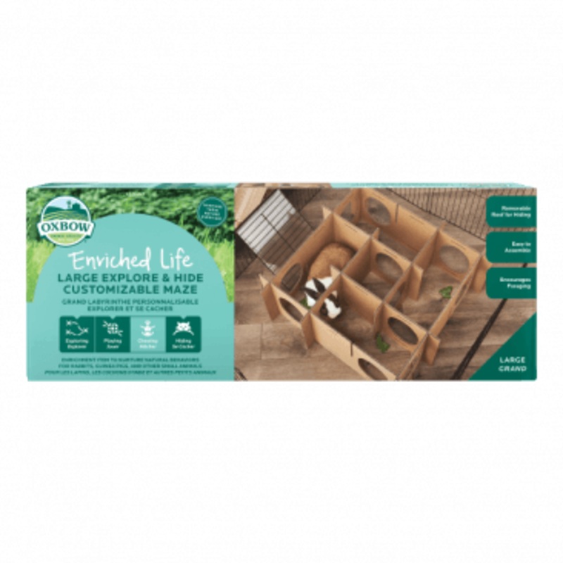 Oxbow Animal Health Enriched Life – Explore & Hide Customizable Maze (Large)