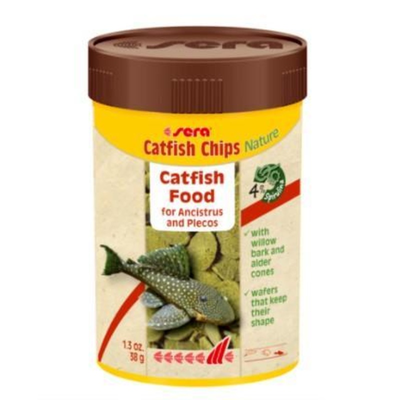 Sera Catfish Chips Nature – Ancistrus & Pleco Wafers 1.3 oz (100 mL)
