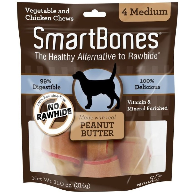Smartbones Medium Peanut Butter Chew Bones Dog Treats
