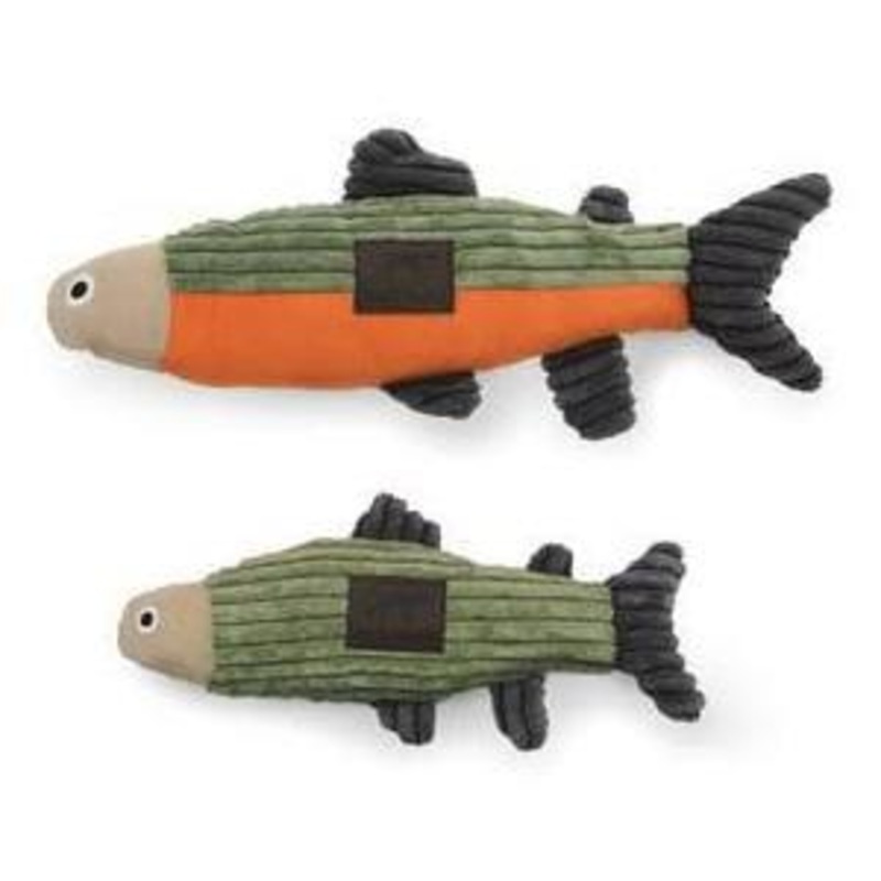 Tall Tails 88213825 Squeaker Fish Dog Toy, Sage – 12 in.