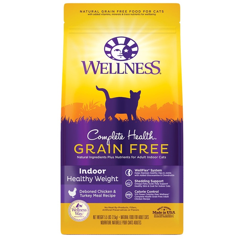 Wellness Complete Health Grain Free Indoor Healthy Weight Deboned Chicken & Turkey Meal Recipe Cat Food 5.5 Lbs